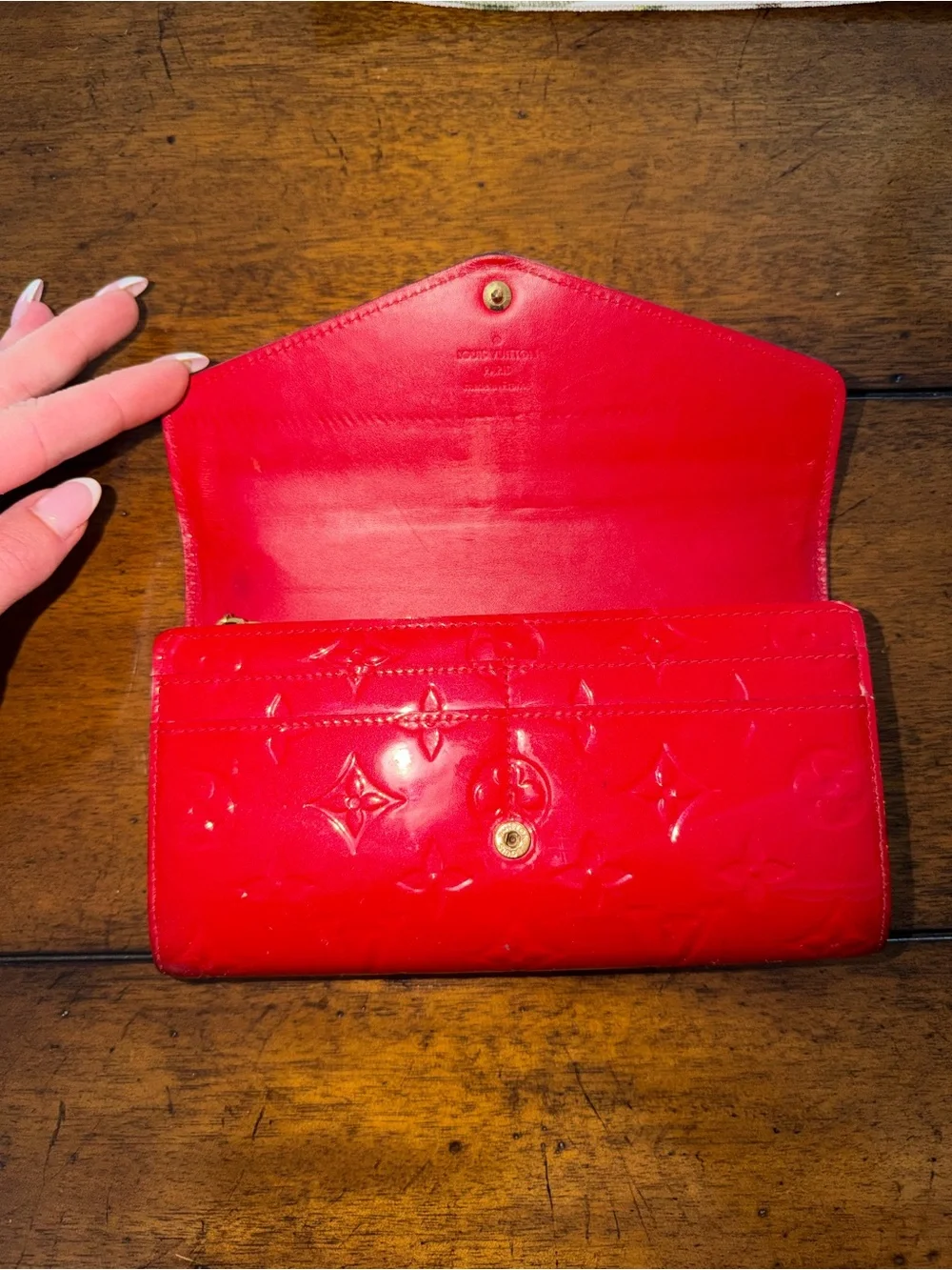 Louis Vuitton Red Patent Wallet